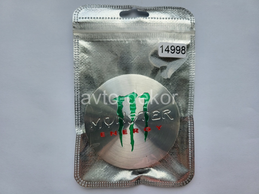 Купить Наклейки на диски d 65мм MONSTER ENERGY серебро+зеленый+красный 4шт. к-т  14998 в интернет-магазине