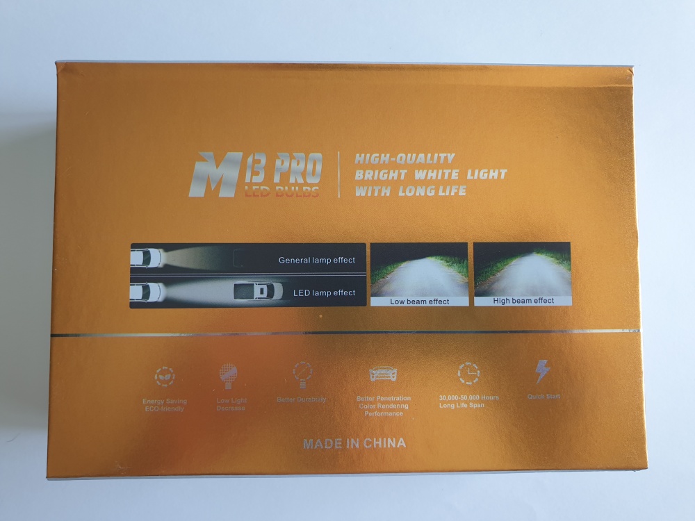 Светодиодные лампы головного света модель M13Pro H4 6000K, 4960Lm/101w/шт мощность под нагрузкой, с вентилятором (к-т 2шт) AVTO-DEKOR  15100, фото 2