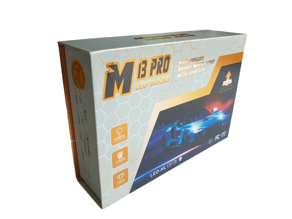 Светодиодные лампы головного света модель M13Pro HB4/9006 6000K, 4960Lm/101w/шт мощность под нагрузкой, с вентилятором (к-т 2шт) AVTO-DEKOR  15104, фото 9