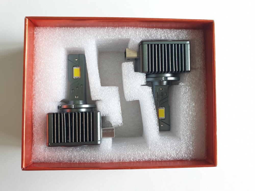 Светодиодные лампы головного света модель M16 D1S 6000K, 60w при запуске/45w рабочая мощность, с вентилятором (к-т 2шт) AVTO-DEKOR  15105, фото 3
