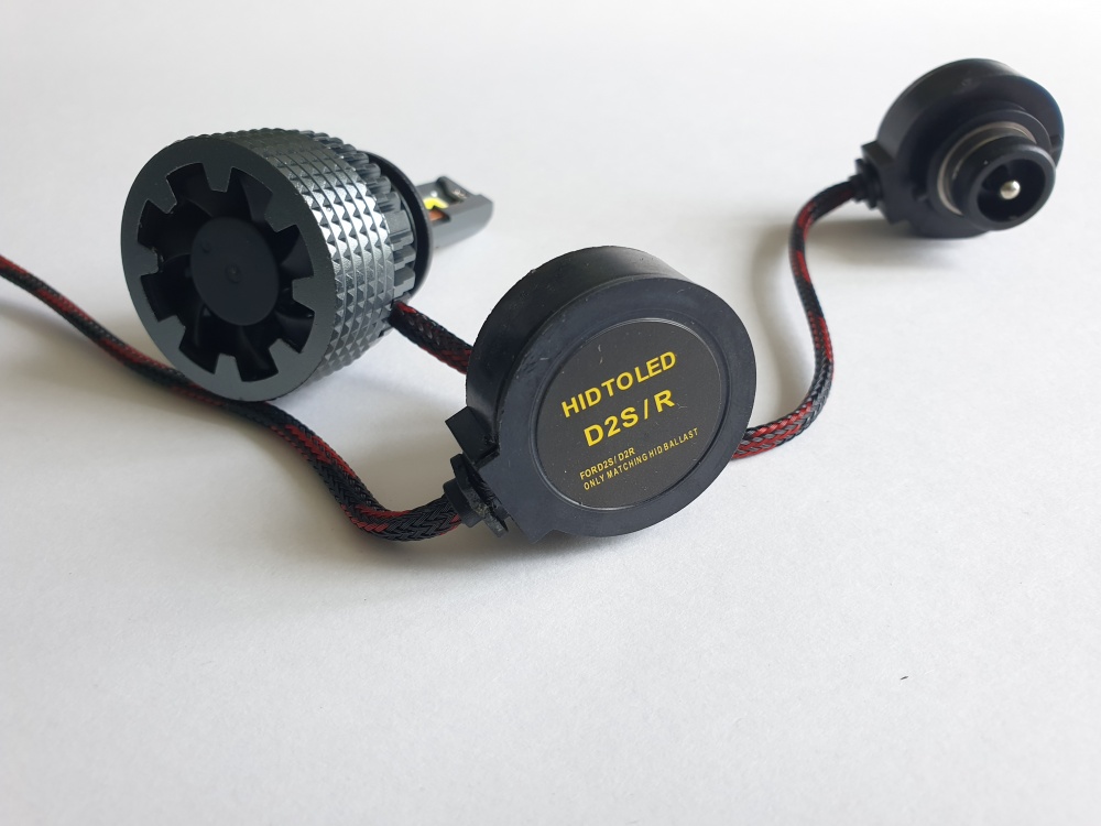 Светодиодные лампы головного света модель M16 D2S 6000K, 60w при запуске/45w рабочая мощность, с вентилятором (к-т 2шт) AVTO-DEKOR  15106, фото 2