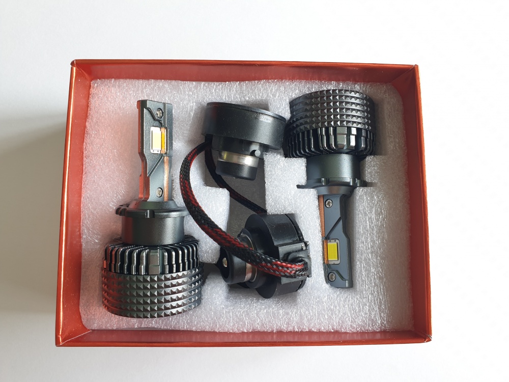 Светодиодные лампы головного света модель M16 D2S 6000K, 60w при запуске/45w рабочая мощность, с вентилятором (к-т 2шт) AVTO-DEKOR  15106, фото 3