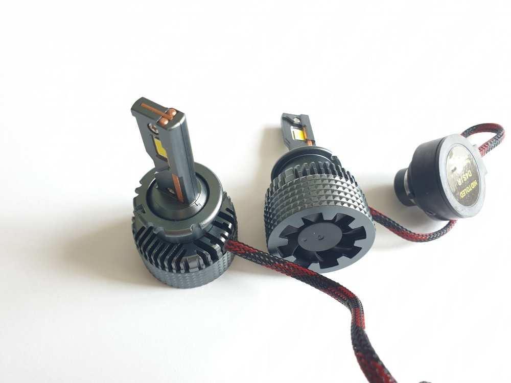 Светодиодные лампы головного света модель M16 D4S 6000K, 60w при запуске/45w рабочая мощность, с вентилятором (к-т 2шт) AVTO-DEKOR  15108, фото 1