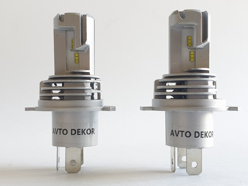 Светодиодные лампы головного света модель M3   H4 6000K, 25w при запуске/25w рабочая мощность (к-т 2шт)  AVTO-DEKOR  15146, фото 1