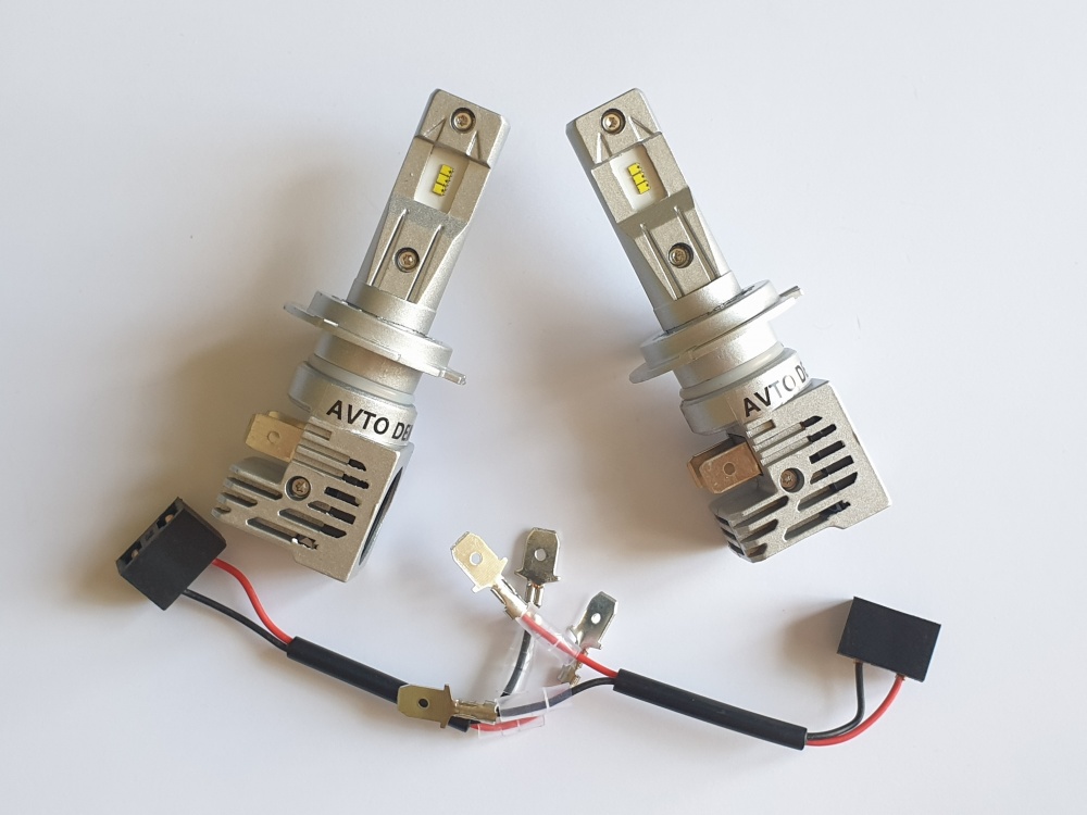 Светодиодные лампы головного света модель M3   H7 6000K, 25w при запуске/25w рабочая мощность (к-т 2шт)  AVTO-DEKOR  15147, фото 2