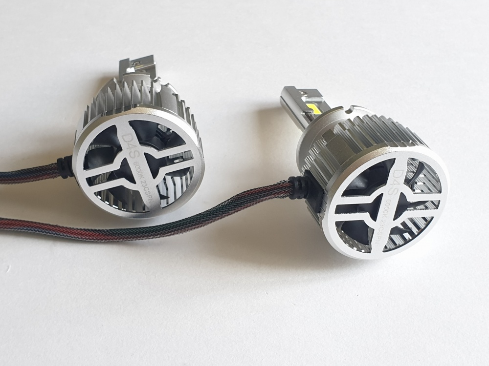 Светодиодные лампы головного света модель M15 D4S 6000K, 60w при запуске/45w рабочая мощность, с вентилятором (к-т 2шт) AVTO-DEKOR  15157, фото 2