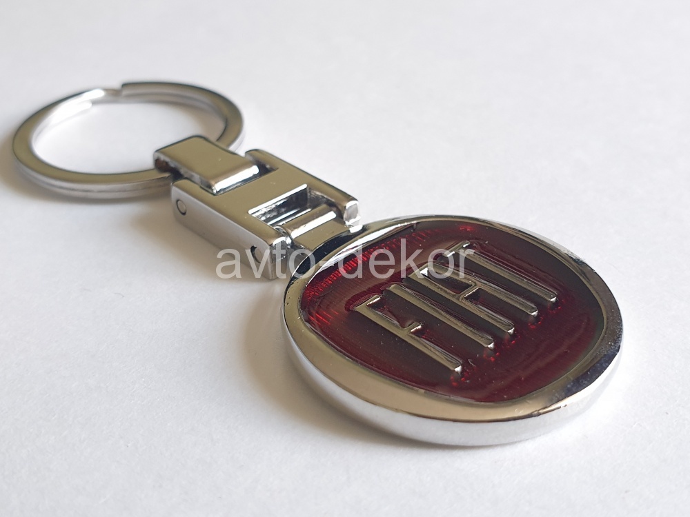 Брелок (06) FIAT красный металл 15184