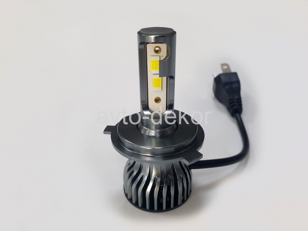 Светодиодные лампы головного света модель F2 MINI H4 6000K, 0000 Lm/шт, 27w/шт рабочая мощность, с вентилятором (к-т 2шт) AVTO-DEKOR  15361, фото 2