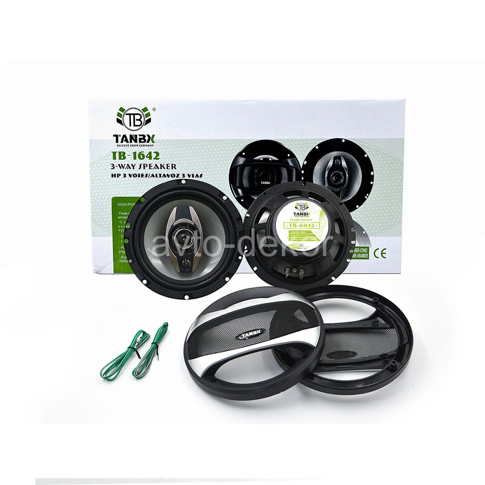 TANBX Акустика TB-1642 6,5 дюймов коаксиальная, 3х полосная 50w, с сетками  15423, фото 1