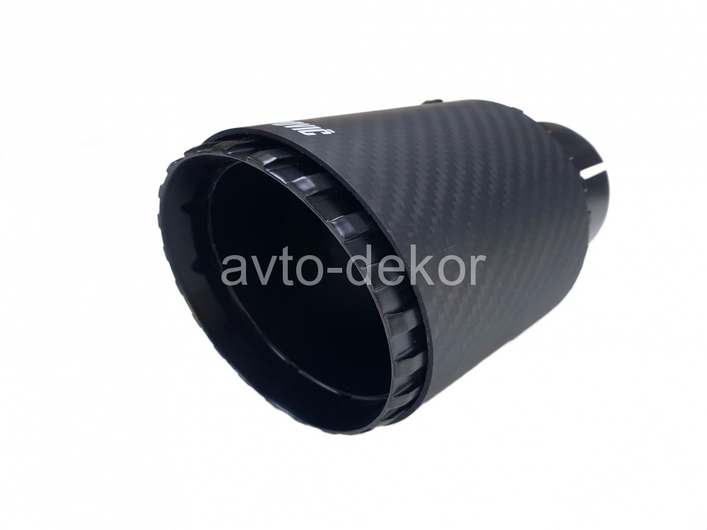 Насадка на глушитель A97 AKRAPOVIC Dвх-63мм, Dвых-91мм, Длина 170мм, карбон+нержавеющая сталь, черный матовый, со скосом, PORSCHE DESIGN  16207, фото 3