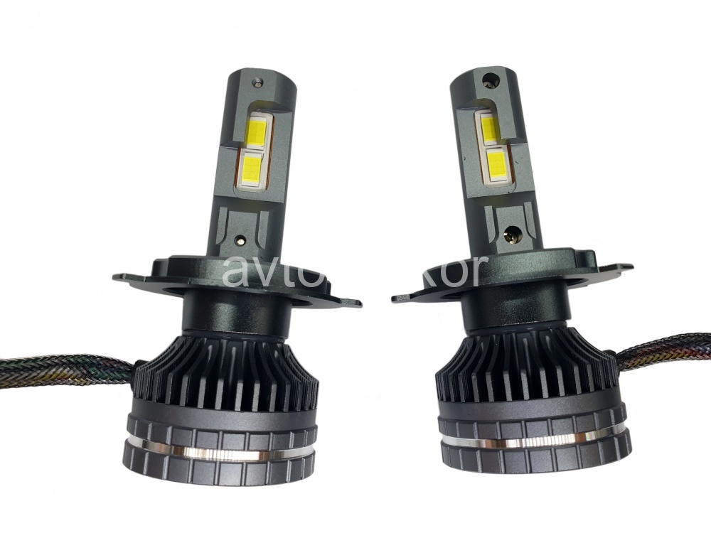 Светодиодные лампы головного света модель V85Pro H4 6000K, 65w при запуске/50w рабочая мощность, с вентилятором (к-т 2шт)  AVTO-DEKOR  16262, фото 2