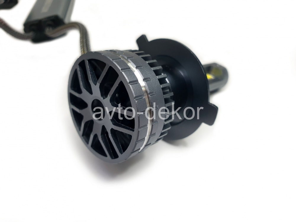 Светодиодные лампы головного света модель V85Pro H4 6000K, 65w при запуске/50w рабочая мощность, с вентилятором (к-т 2шт)  AVTO-DEKOR  16262, фото 4
