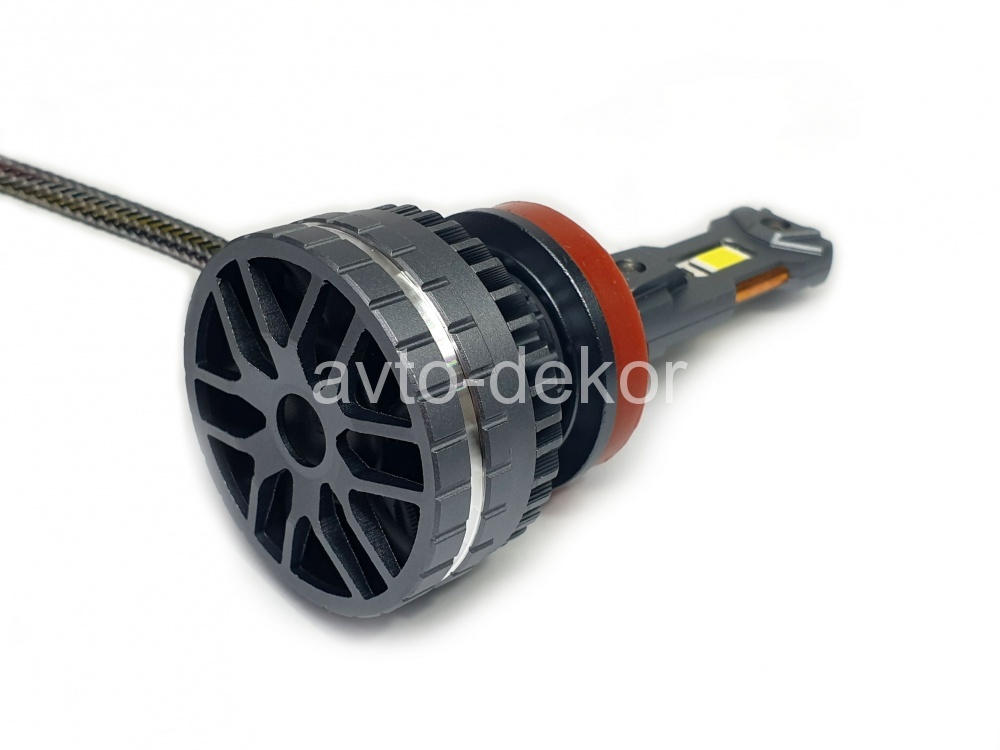 Светодиодные лампы головного света модель V85Pro  H11 6000K, 65w при запуске/50w рабочая мощность, с вентилятором (к-т 2шт)  AVTO-DEKOR  16263, фото 4