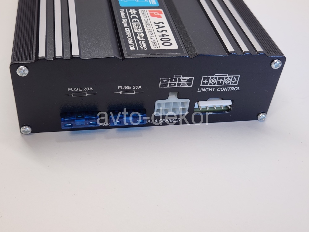 Сирена с микрофоном AS5400 400w с двумя 8 дюймовыми прямоугольными динамиками со скошенными краями AVTO-DEKOR 16331, фото 2