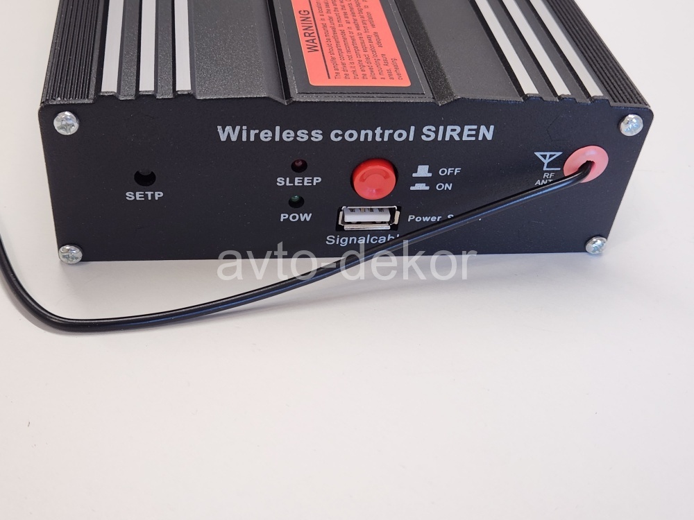 Сирена с микрофоном AS5400 400w с двумя 8 дюймовыми прямоугольными динамиками со скошенными краями AVTO-DEKOR 16331, фото 3