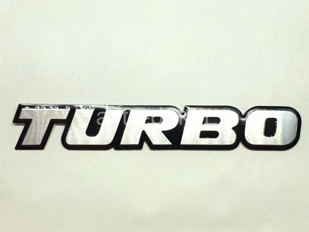 Купить Шильдик аллюм. 1 мм толщина TURBO серебро+черный 160*25 мм  17117 в интернет-магазине