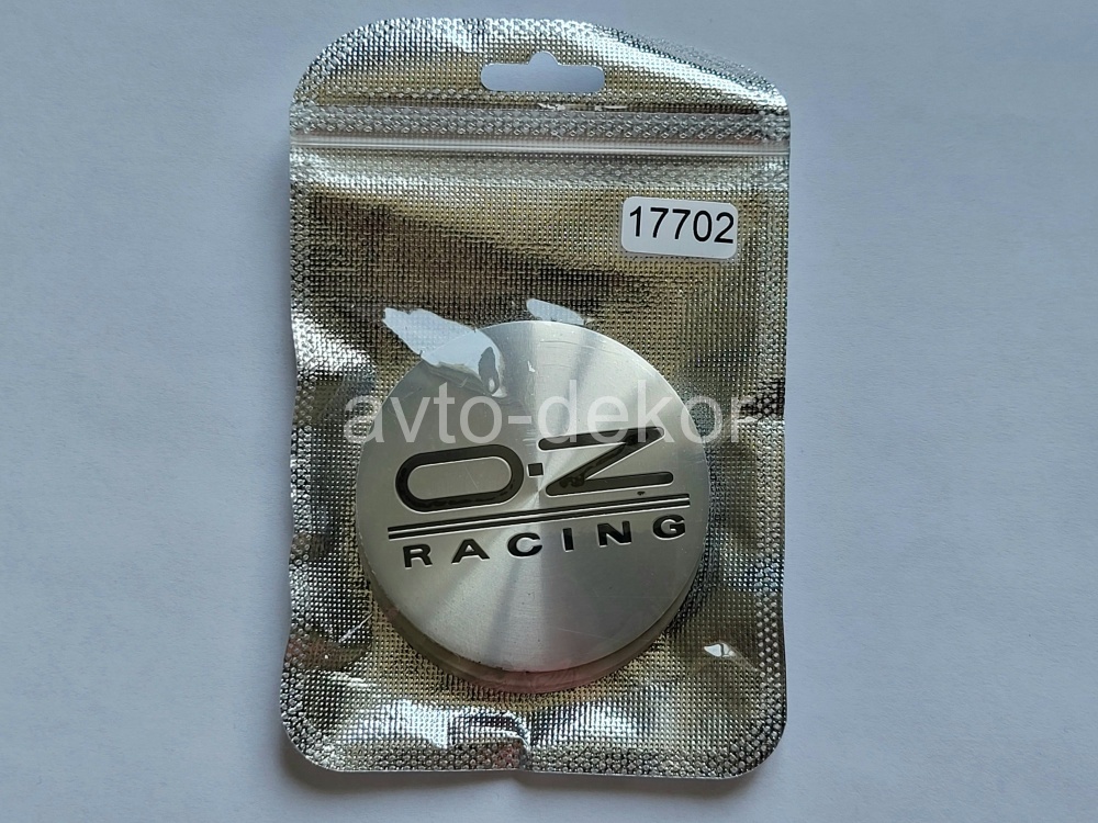 Купить Наклейки на диски d 60мм OZ RACING серебро+черный 4шт. к-т  17702 в интернет-магазине