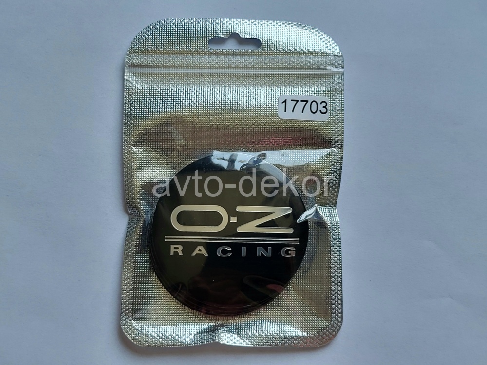 Купить Наклейки на диски d 60мм OZ RACING черный+хром 4шт. к-т  17703 в интернет-магазине