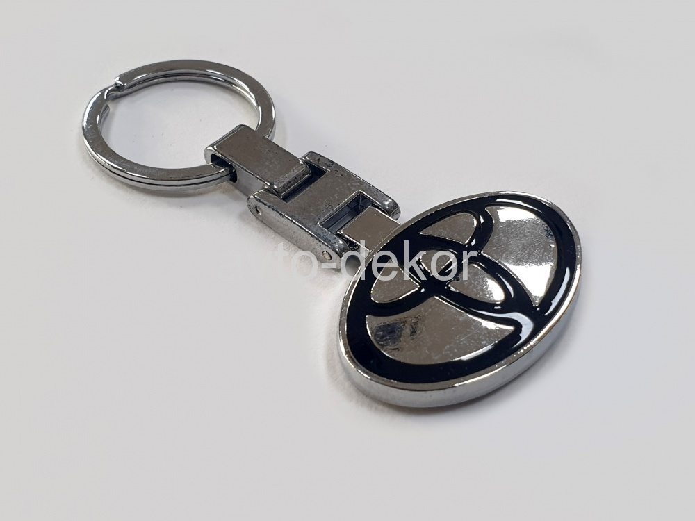Купить Брелок (07) TOYOTA хром+черный металл  17980 в интернет-магазине