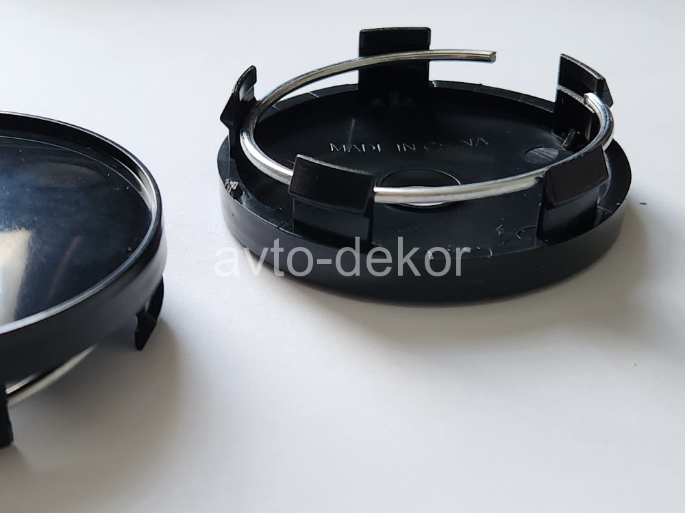 Колпачки на диски унив. d 60/56/58/15мм черные 5 ножек 4шт. к-т 18001, фото 1