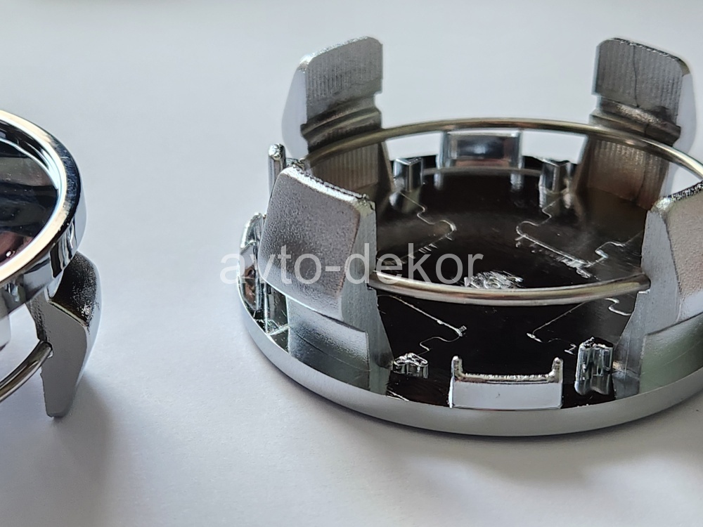 Колпачки на диски унив. d 62/57/62,5/21мм хром 4 ножки К62 TOYOTA 4шт. к-т 18010, фото 1