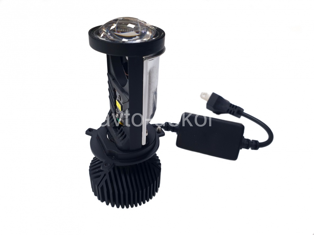 Лампа-линза светодиодная H4 Y6 12v 16/24W/шт 3LED 6000K white ближний/дальний (2 шт. к-т) AVTO-DEKOR  18664, фото 3