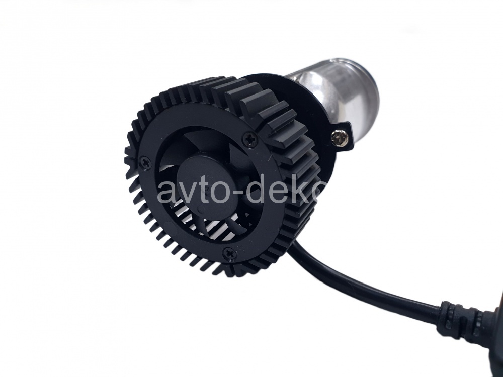 Лампа-линза светодиодная H4 Y6 12v 16/24W/шт 3LED 6000K white ближний/дальний (2 шт. к-т) AVTO-DEKOR  18664, фото 4