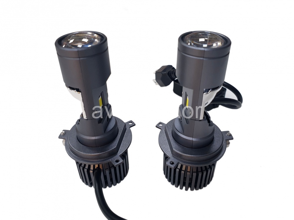Лампа-линза светодиодная H4 12v 40/48W/шт 3LED ближний SU25mm (2 шт. к-т) AVTO-DEKOR  18665, фото 1