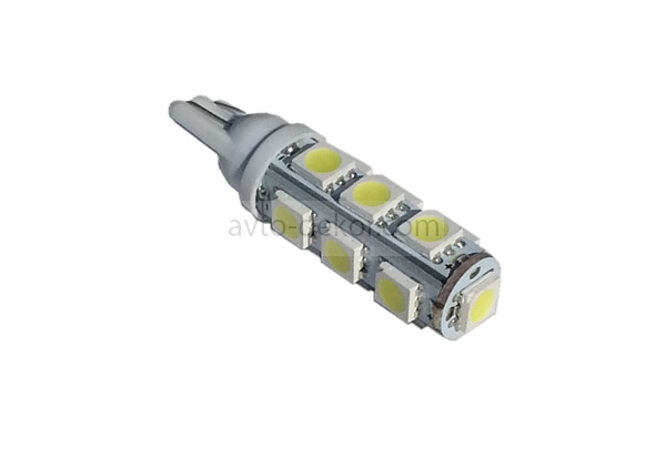 Купить Диод 12v Т10-13(5050) габариты белый  (13 SMD (5050) диодов аналог w5w)  AVTO-DEKOR    2080 в интернет-магазине