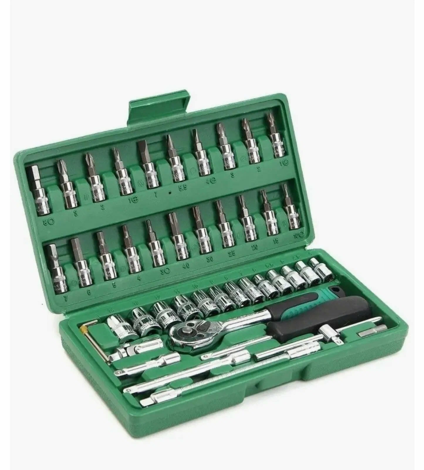 Купить Набор инструмента 46 предм,1/4 IRON KIT зелёный G-930046  20956 в интернет-магазине