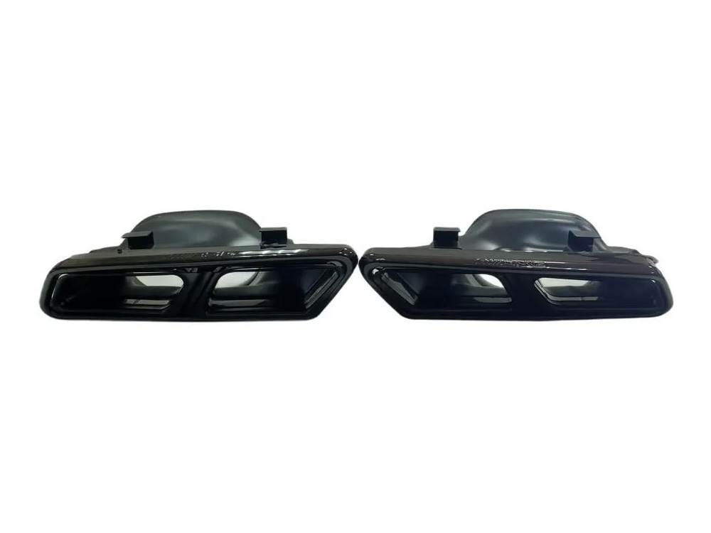Купить Насадка на глушитель MERCEDES W212, W222  AMG ромбики слитно врезные Titan Black  21438 в интернет-магазине