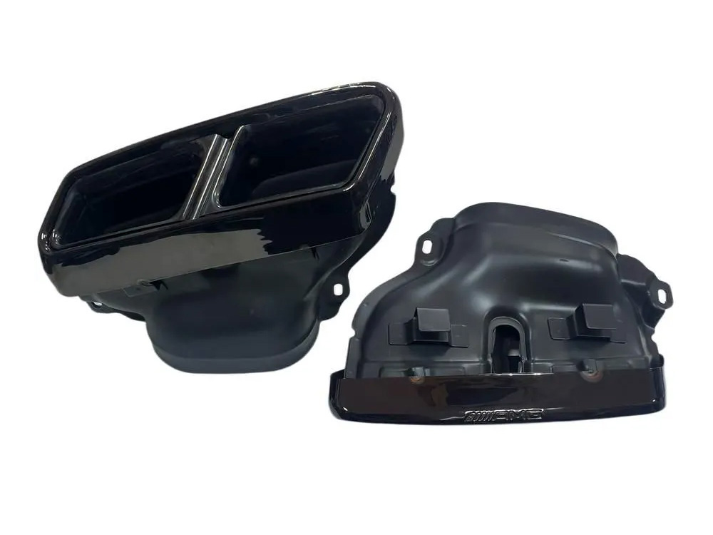 Насадка на глушитель MERCEDES W212, W222  AMG ромбики слитно врезные Titan Black  21438, фото 6