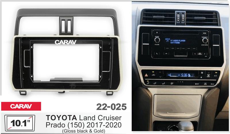 Купить 10.1-inch Рамка TOYOTA Land Cruiser Prado (150) 2017-20 (golden lin  22025 в интернет-магазине