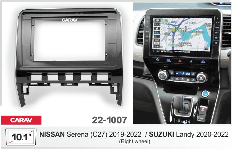 Купить 10.1-inch Рамка NISSAN Serena (C27) 2019-2022 / SUZUKI Landy 2020  ЧЕРНАЯ БЛЕСТЯЩАЯ  221007 в интернет-магазине