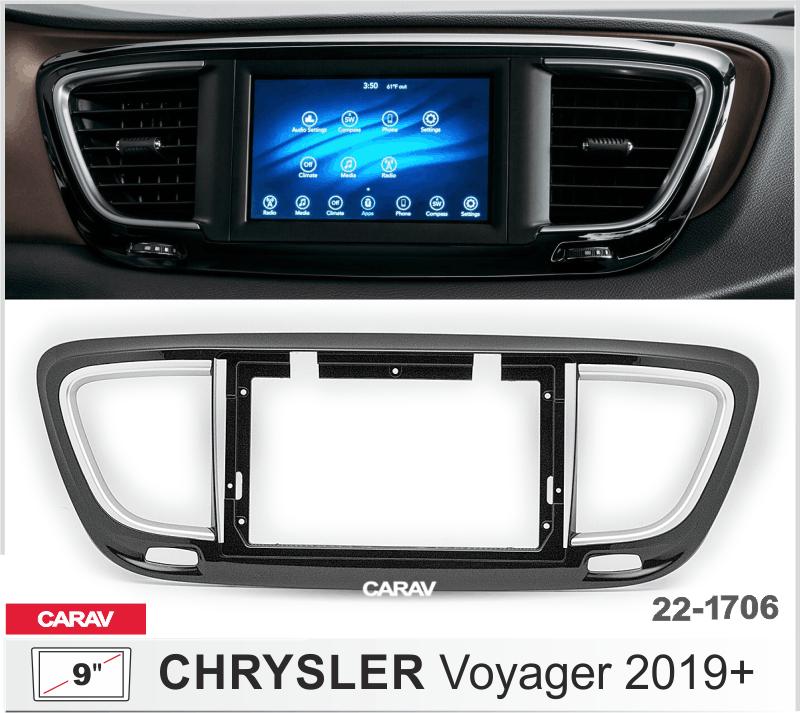 Купить 9-inch Рамка CHRYSLER Grand Voyager 2019+  ЧЕРНАЯ БЛЕСТЯЩАЯ  221706 в интернет-магазине