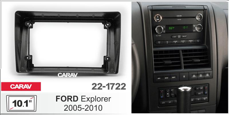 10.1-inch Рамка FORD Explorer 2005-2010  ЧЕРНАЯ БЕЗ ПОКРАСКИ  221722 купить