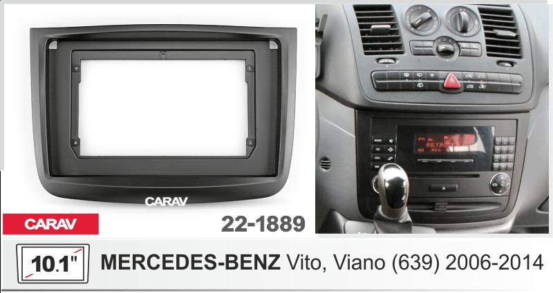 Купить 10.1-inch Рамка MERCEDES-BENZ Vito (W639) 2010-2015  ЧЕРНАЯ  221889 в интернет-магазине