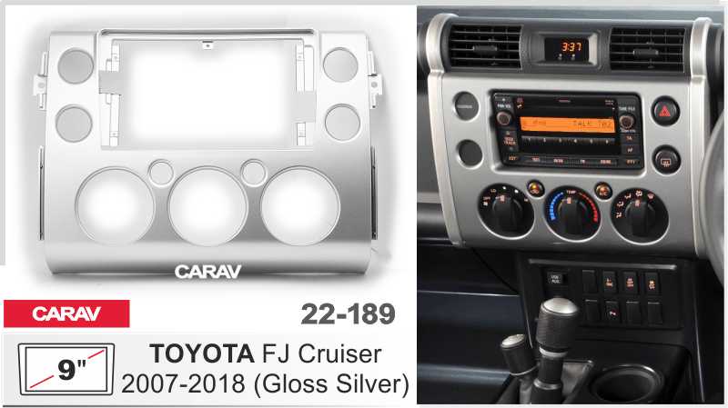 Купить 9-inch Рамка TOYOTA FJ Cruiser 2007-18 (Gloss silver)  22189 в интернет-магазине