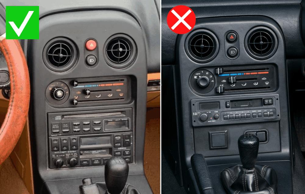 9-inch Рамка MAZDA MX-5 1989-1998 USA version  ЧЕРНАЯ БЕЗ ПОКРАСКИ  221903, фото 6
