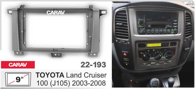 Купить 9-inch Рамка TOYOTA Land Cruiser 100 (J105) 2003-08  22193 в интернет-магазине