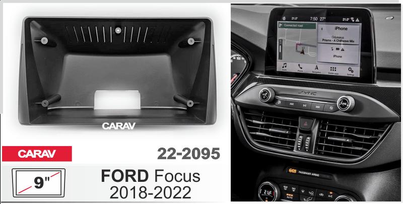 Купить 9-inch Рамка FORD Focus 2018-2022  ЧЕРНАЯ БЛЕСТЯЩАЯ  222095 в интернет-магазине