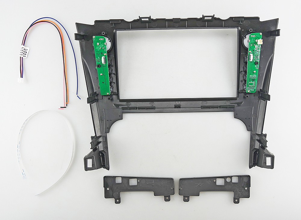 9-inch Рамка TOYOTA Camry 2011-2014 XV50 под заводской стиль. Встроенные кнопки для обучения и возможно добавление дополнительной шины CAN. ЧЕРНАЯ+СЕРЕБРО  222281, фото 1