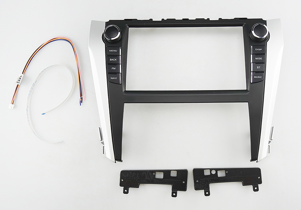Купить 9-inch Рамка TOYOTA Camry 2014-2017 XV55 под заводской стиль. Встроенные кнопки для обучения (возможно добавление дополнительной шины CAN) ЧЕРНАЯ+СЕРЕБРО  222282 в интернет-магазине