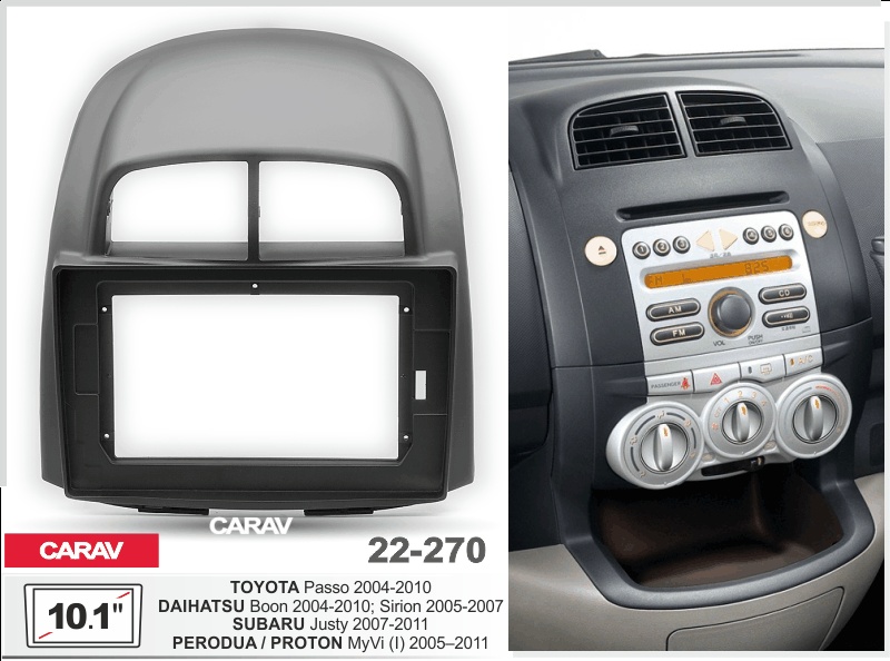 Купить 10.1-inch Рамка TOYOTA Passo 2004-10/DAIHATSU Boon 2004-10  22270 в интернет-магазине