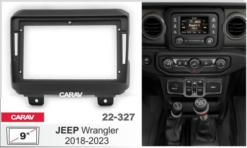 Купить 9-inch Рамка JEEP Wrangler 2018+  ЧЕРНАЯ  22327 в интернет-магазине