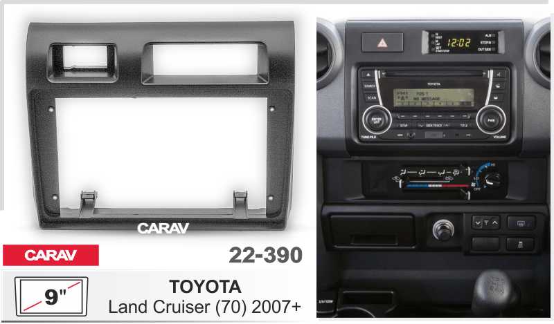Купить 9-inch Рамка TOYOTA Land Cruiser (70) 2007+ (black)  22390 в интернет-магазине