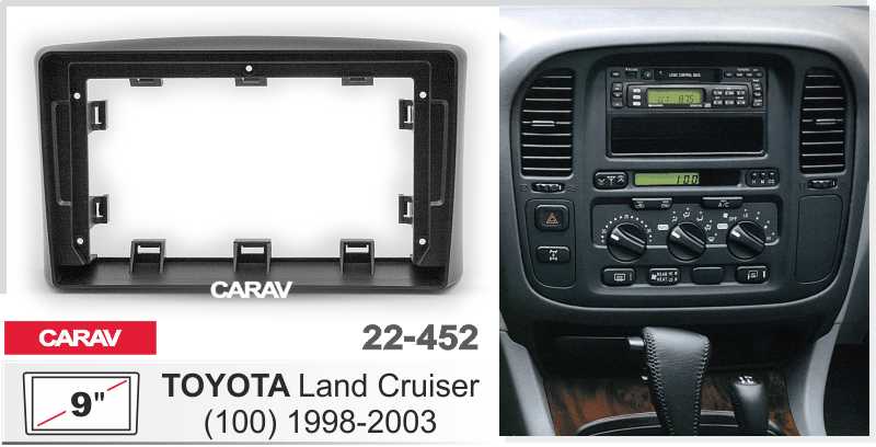 Купить 9-inch Рамка TOYOTA Land Cruiser 100 1998-02 (without monitor)  22452 в интернет-магазине