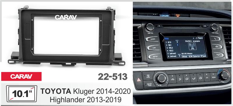 Купить 10.1-inch Рамка TOYOTA Highlander 2013-19, Kluger 2014-20  22513 в интернет-магазине