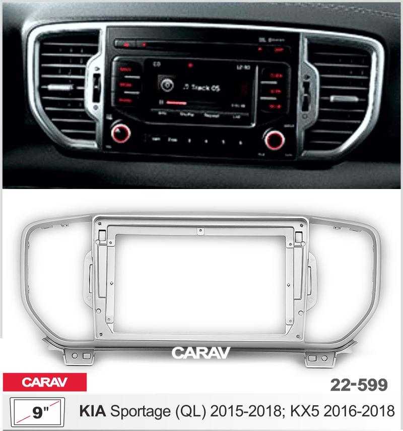 Купить 9-inch Рамка KIA Sportage (QL) 2015-18, KX5 2016-18  22599 в интернет-магазине