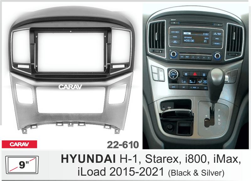 Купить 9-inch Рамка HYUNDAI H-1, Starex, i800, iMax, iLoad 2015-2021 (Blac  22610 в интернет-магазине